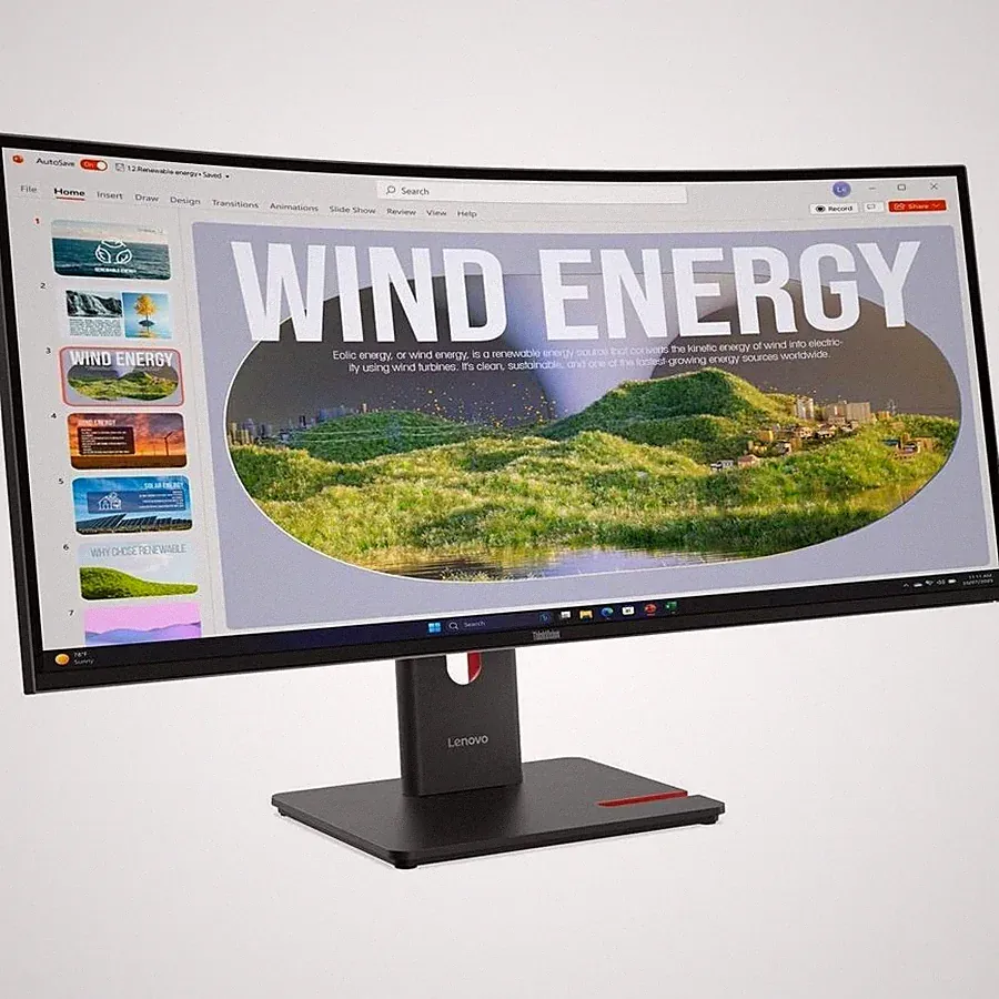 Lenovo ThinkVision T34WD-40 34" Class UW-QHD Curved Monitor 3440x1440 4ms 120Hz