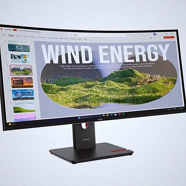 Lenovo ThinkVision T34WD-40 34" Class UW-QHD Curved Monitor 3440x1440 4ms 120Hz