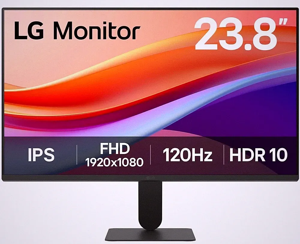 LG 24 inch 120Hz 1ms Computer Monitor HDR10 sRGB 99% 1080p Slim Bezel
