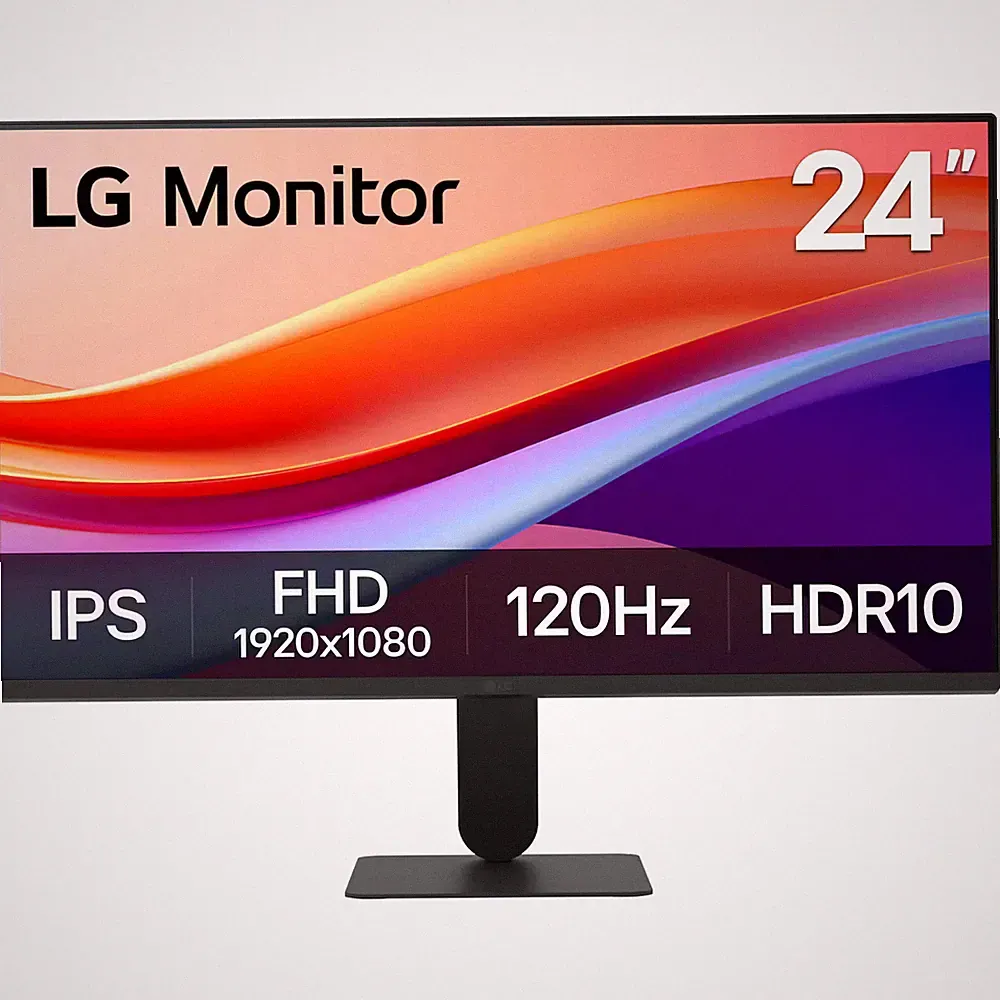 LG - 24" IPS FHD 120Hz Monitor with HDR10 (HDMI) - Black
