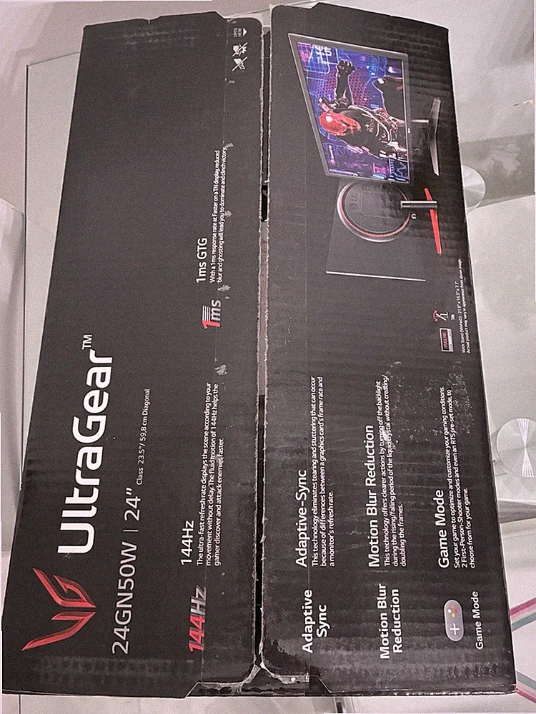 LG 24GN50W-B 24" UltraGear FHD 144Hz Gaming Monitor Black