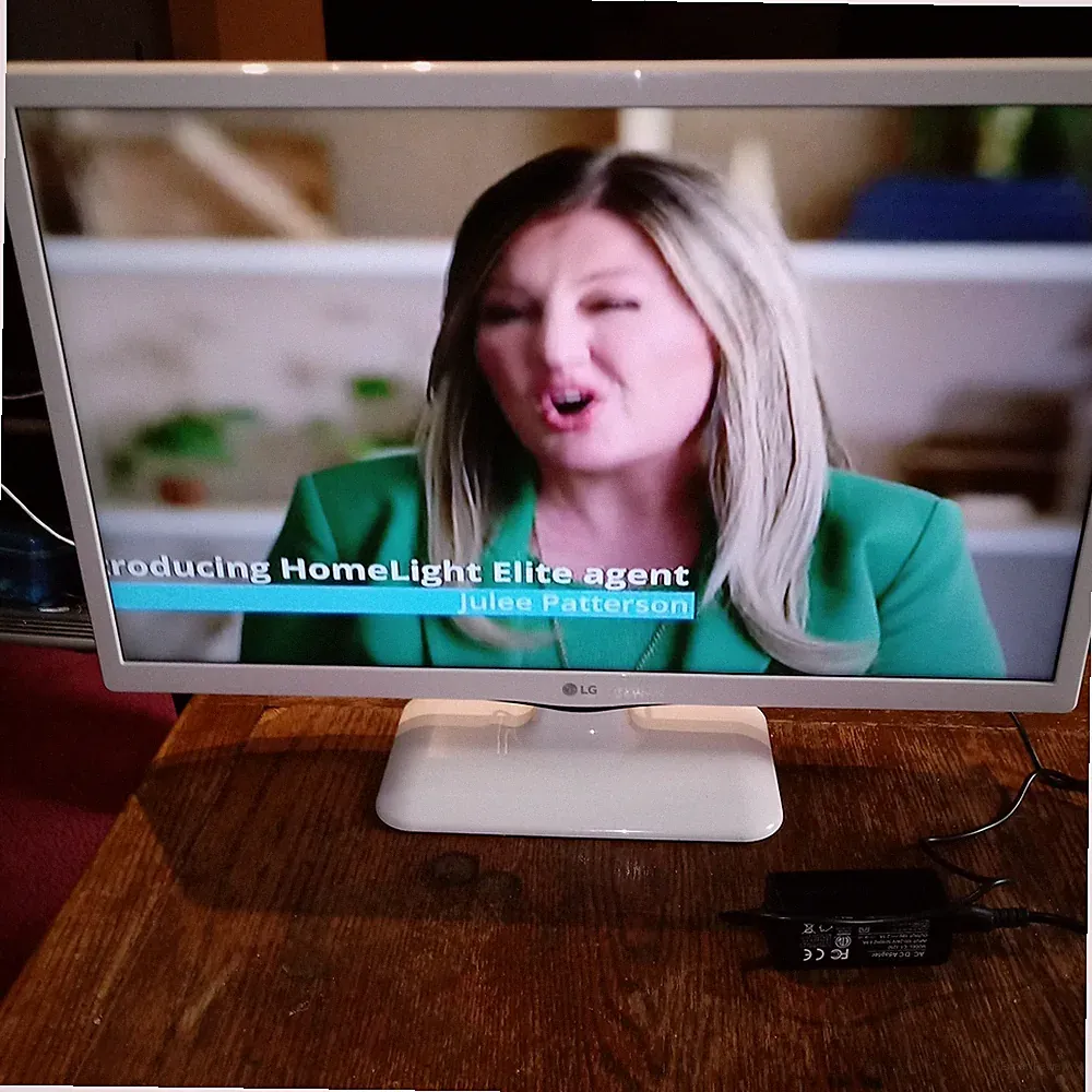 LG 24LF4520-WU 24 inch LED TV Monitor White 720p W/ Remote Retro Gaming Tv