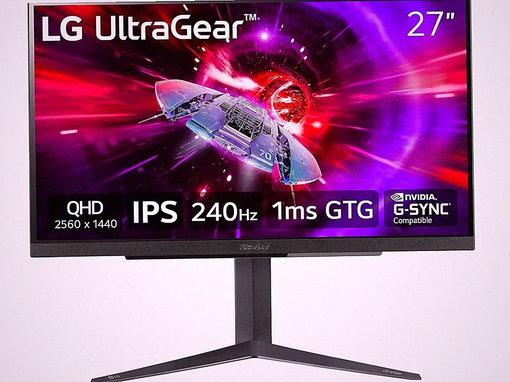 LG 27" 240 Hz IPS QHD(2560 x 1440) Gaming Monitor Nvidia G-Sync Compatible