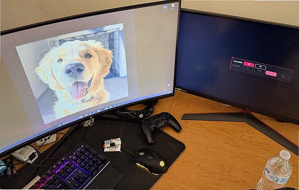 LG 27’ 4k gaming monitor, Z-edge Curved Ultrawide Monitor