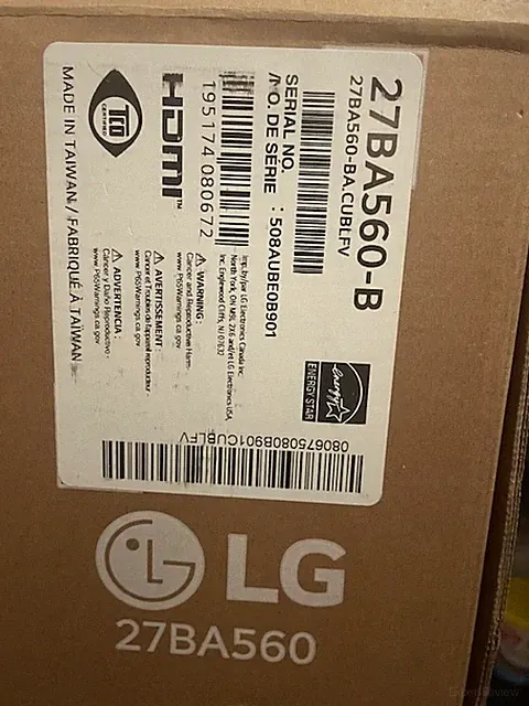 LG 27 BA560-B 27" IPS FHD Monitor with Built-in Speakers