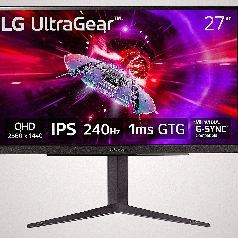 LG 27" Gaming Monitor UltraGear QHD 1ms 240Hz 2560x1440 IPS PC Monitor 27GR83Q-B