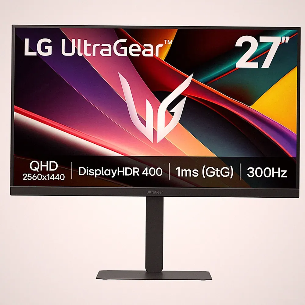 LG 27 Inch UltraGear IPS QHD 1440p 300Hz 1ms G-Sync Compatible Gaming Monitor