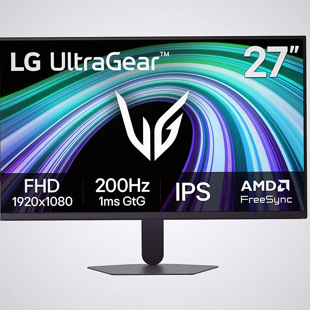LG 27" UltraGear FHD 1080p IPS 200Hz Gaming Monitor, Black, 27G521B-B
