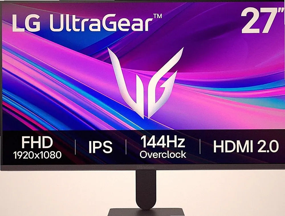 LG 27" UltraGear FHD 144Hz Overclock Gaming Monitor with AMD FreeSync (27G411A)™