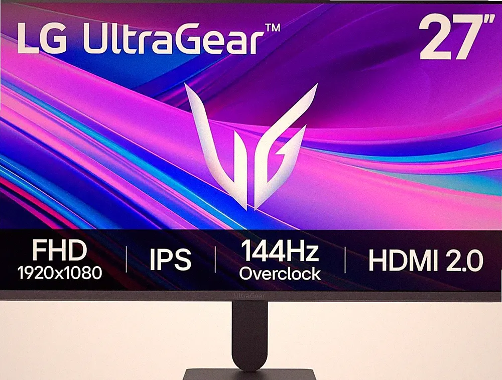 LG 27" UltraGear FHD 144Hz Overclock Gaming Monitor with AMD FreeSync (27G411A)™