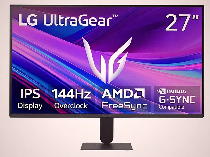LG 27" UltraGear FHD 144Hz Overclock Gaming Monitor with AMD FreeSync G-Sync Com