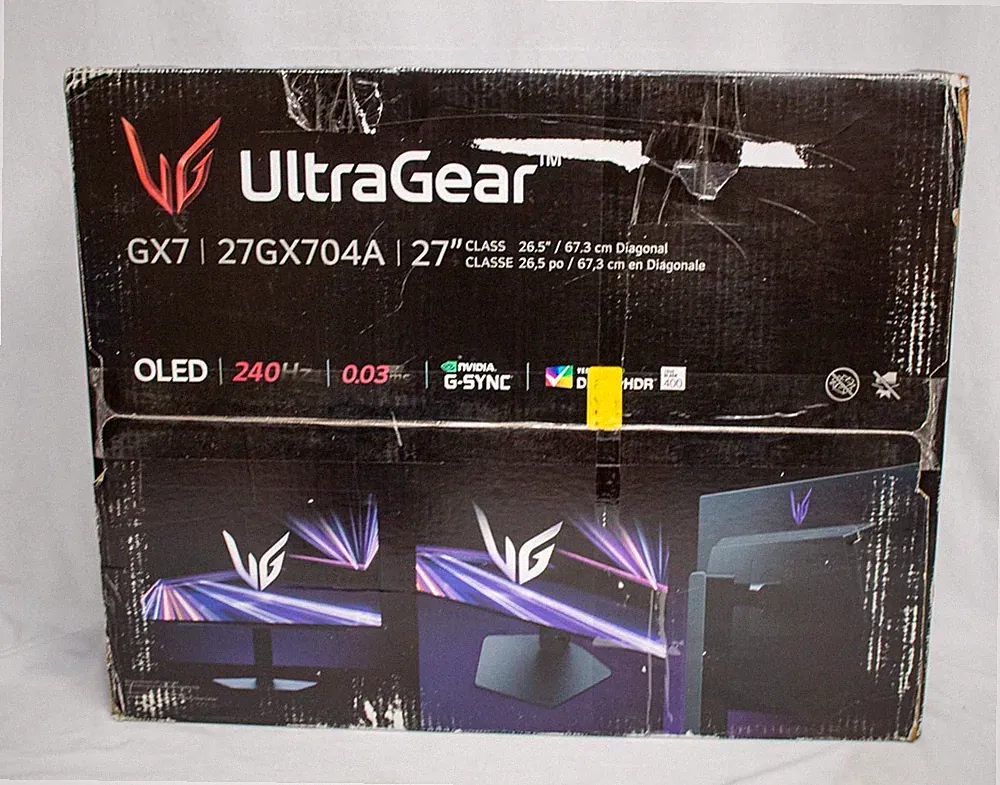 LG 27" UltraGear™ Glossy OLED QHD 1440p 240Hz G-Sync Compatible Gaming Monitor