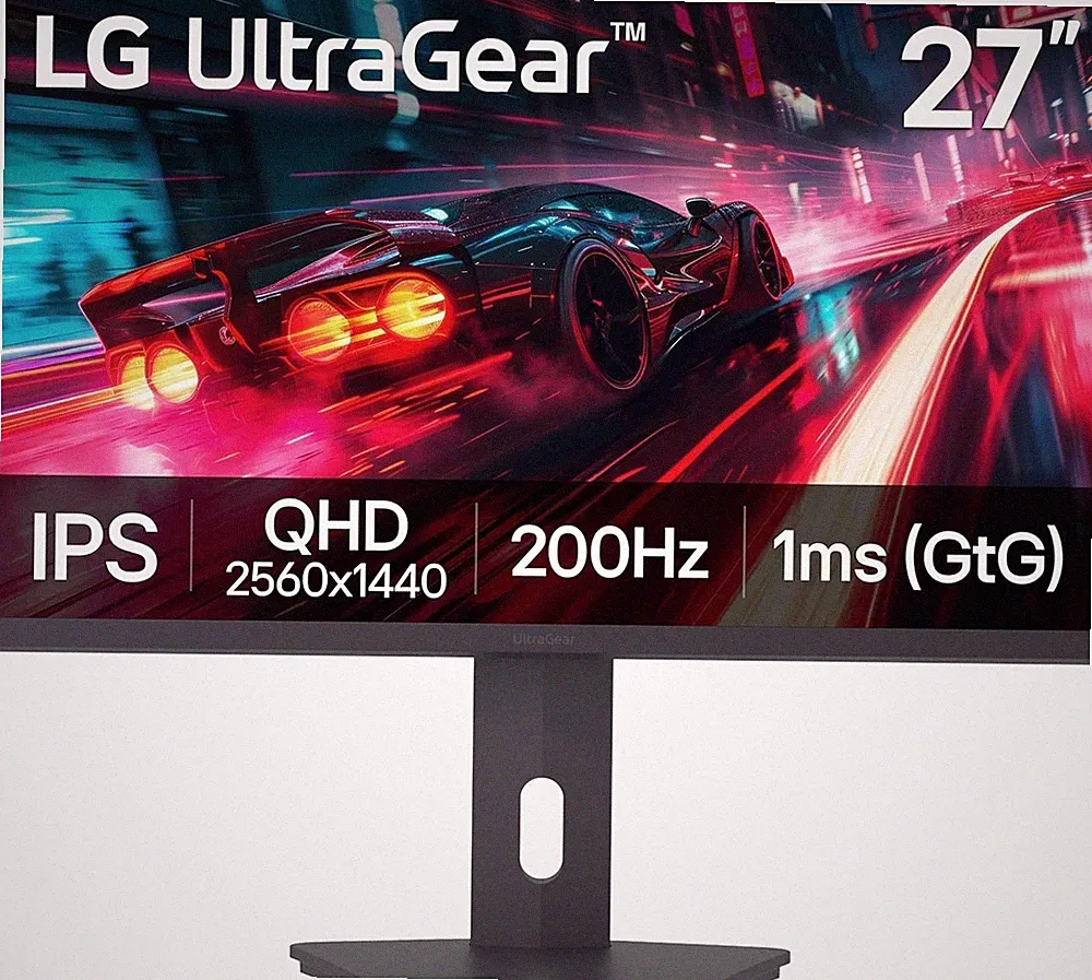 LG 27G610A-B 27-inch QHD IPS Gaming Monitor 200Hz 1ms FreeSync HDR 400