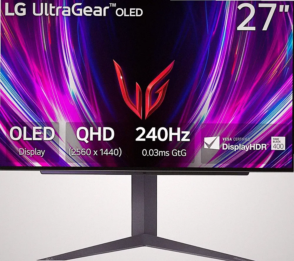 LG ‎27GS93QE-B 27-inch Ultragear OLED Gaming Monitor QHD 1440p 240Hz 0.03ms