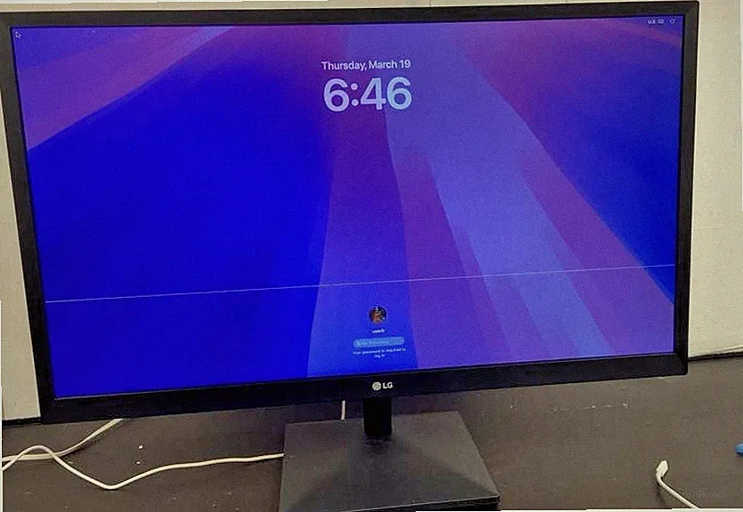 LG 27MK400H-B 27'' FHD Monitor 1920x1080 TN Display - WORKING BUT LINE ON SCREEN