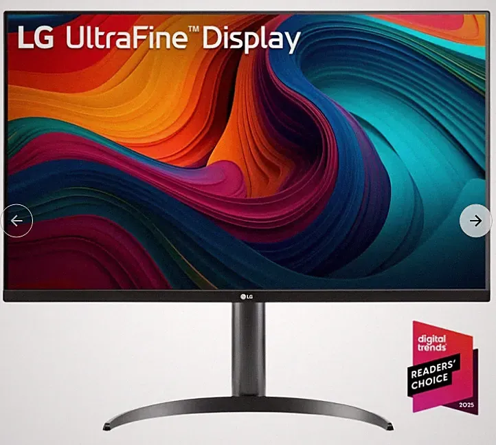 LG 32 Inch 4K UHD UltraFine™ Monitor with Tilt/Height/Pivot Adjustable Stand