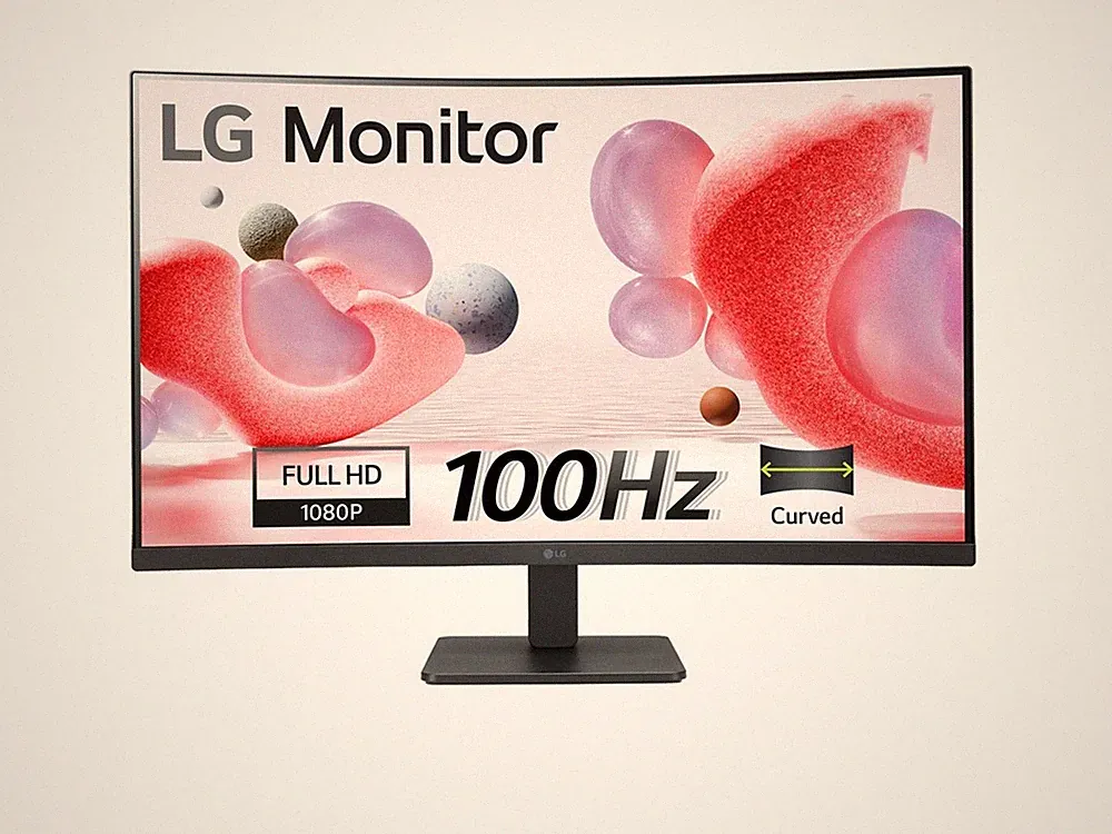 LG 32 inch Full HD 100Hz with AMD FreeSync Curved Computer Monitor for both Work