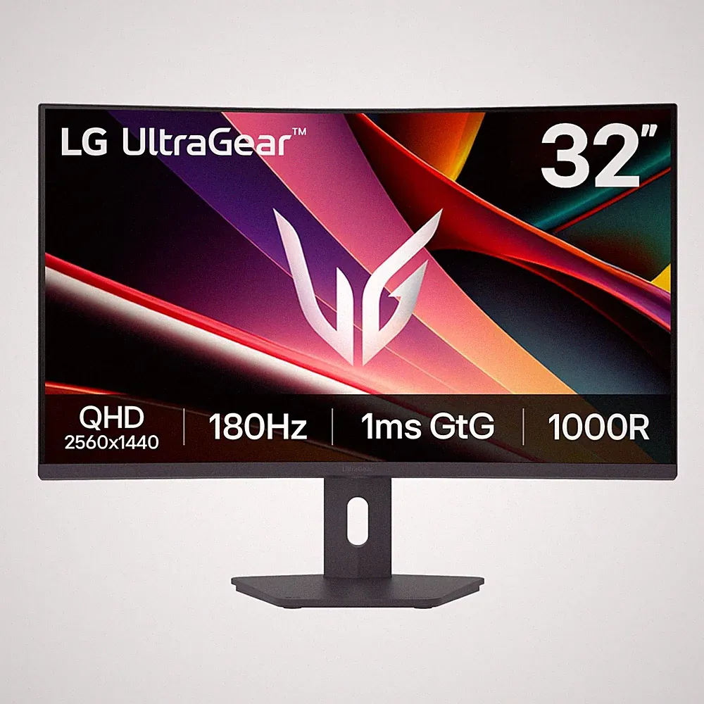 LG 32 Ultragear QHD 2560x1440 180Hz Gaming Monitor 32G600A-B Black Adjustable