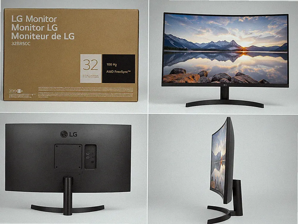 LG 32BR50C-B 32-Inch Curved Full HD 1920x1080 VA Monitor, 100Hz Refresh Rate