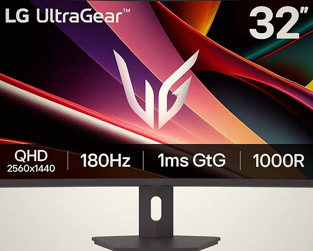 LG 32G600A-B 32-Inch Ultragear QHD (2560 X 1440) Curved Gaming Monitor, 180Hz, 1