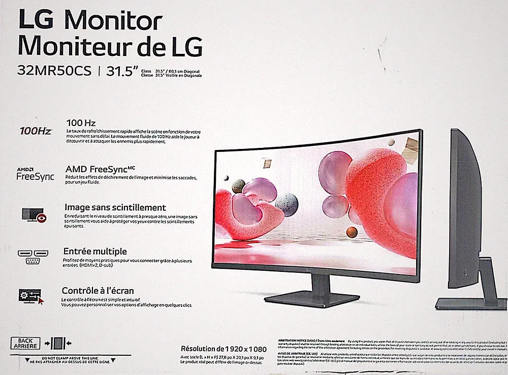 LG 32MR50CS-B 32" FHD VA Curved Monitor