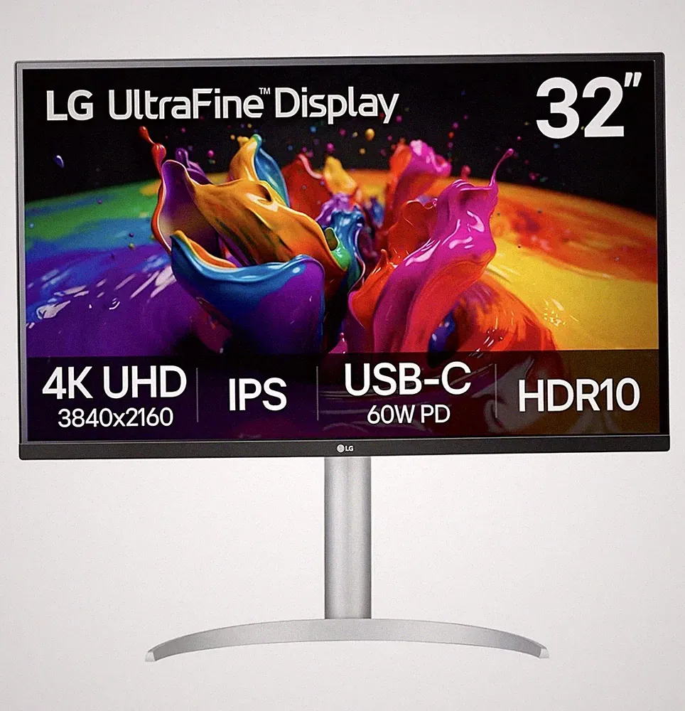 LG 32UP83AK-W 32-inch Ultrafine 4K IPS Computer Monitor 60Hz USBC 2025 Mac Apple