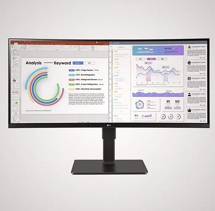 LG 34" 34BQ77QB-B UltraWide WQHD Curved IPS 60 Hz LED Monitor - Black