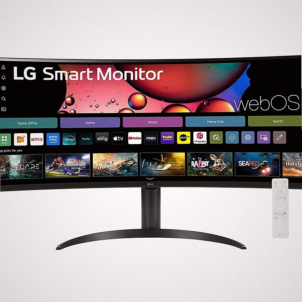 LG 34 Inch Smart Monitor WQHD 1440P Curved Screen 100Hz with Adjustable | Open B