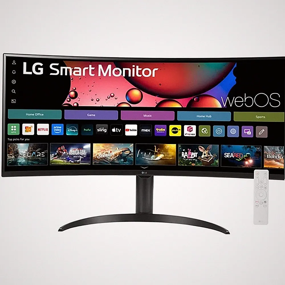 LG 34 Inch Smart Monitor WQHD 1440P Curved Screen 100Hz with HDR10
