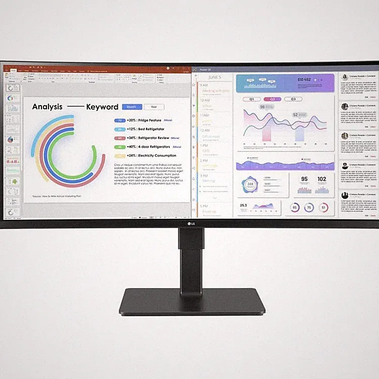 LG 34" UltraWide 3800R QHD Curved Monitor 34BQ77QE-B