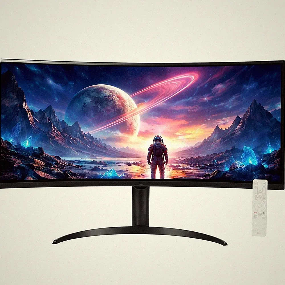 LG 34" WQHD 100Hz 5ms Smart Monitor with HDR10 (HDMI, USB-A) Black 34SR65QC