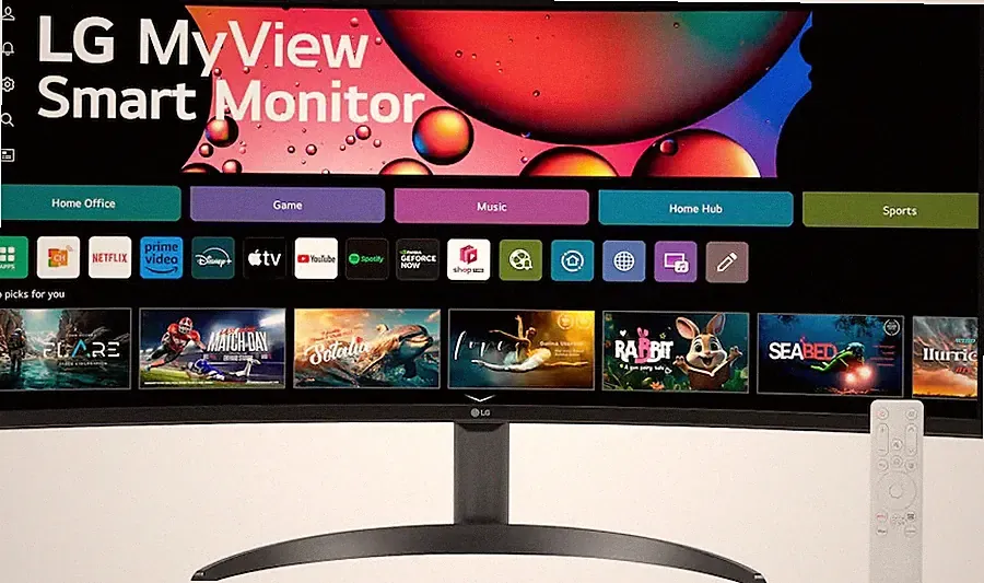 LG - 34" WQHD 100Hz 5ms Smart Monitor with HDR10 (HDMI, USB-A) - Black