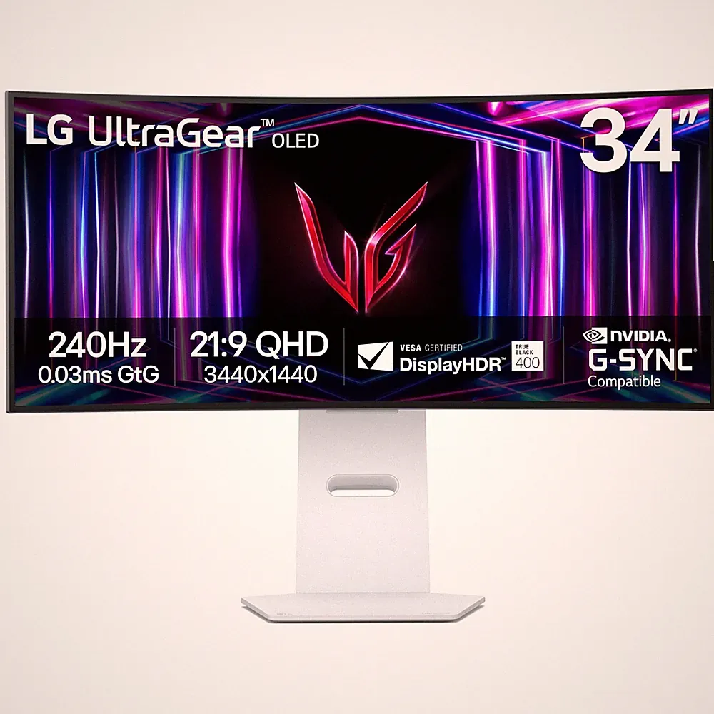LG 34GS95QE 34-inch Ultragear OLED Curved Gaming Monitor WQHD 1440p 800R 240Hz
