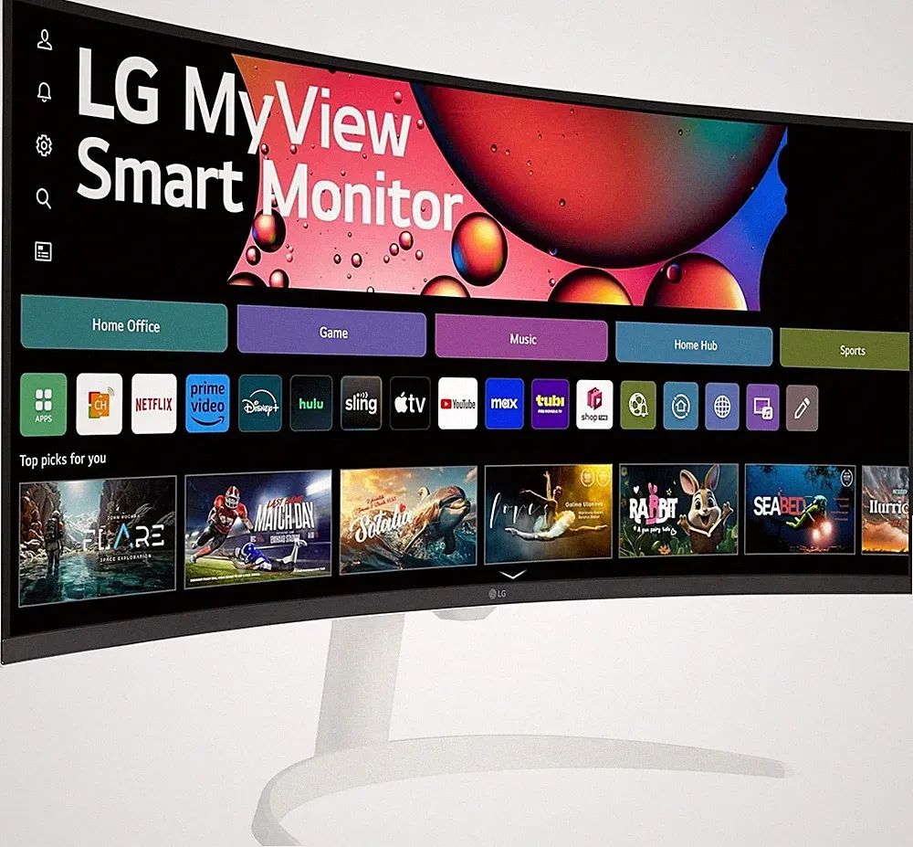 LG 34SR63QA-W 34 inch Smart Curved Monitor with Streaming TV, QHD 1440p#1398PY3