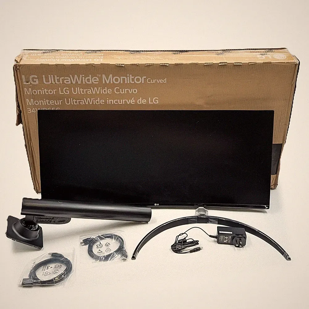 LG 34WP65C 34" 3440 x 1440 160Hz 1ms VA LCD Curved Monitor (34WP65C-B) | Black