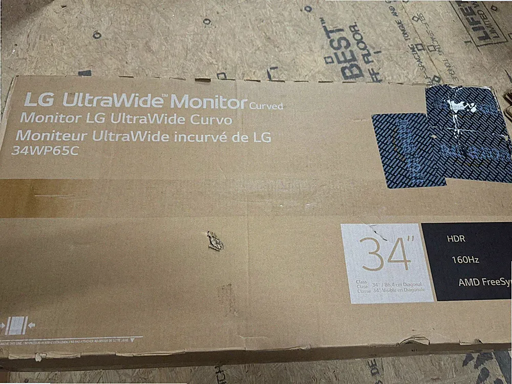 LG 34WP65C-B Curved 160Hz UltraWide QHD HDR FreeSync Gaming Monitor