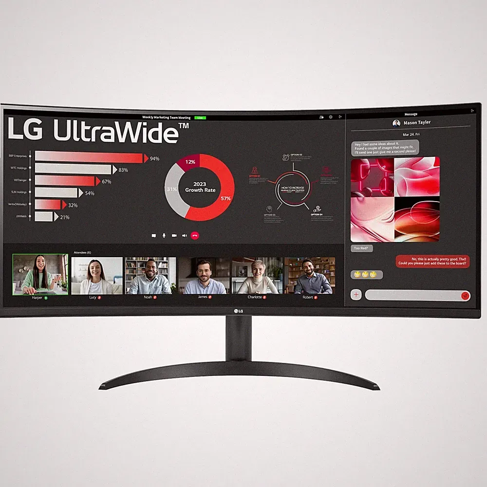 LG 34WR50QK-B 34" 1440p WQHD 100Hz 5ms GTG Curved VA LED FreeSync Gaming Monitor