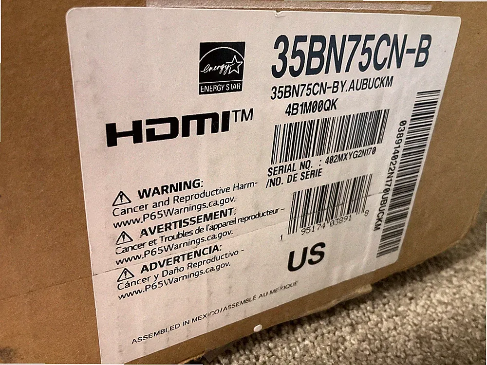 LG 35" USB-C Curved LED LCD Monitor UWQHD 35BN75CN-B ✅❤️️✅ OPEN BOX!