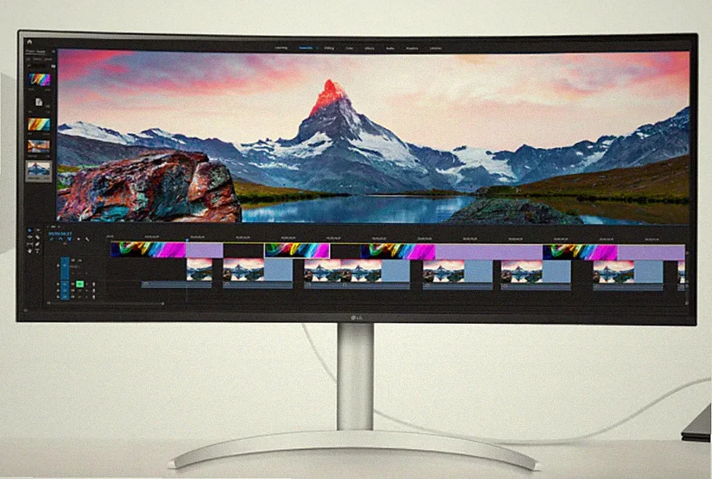LG 38'' UltraWide QHD IPS AMD FreeSync™ Curved Computer Monitor 3840x1600 75Hz