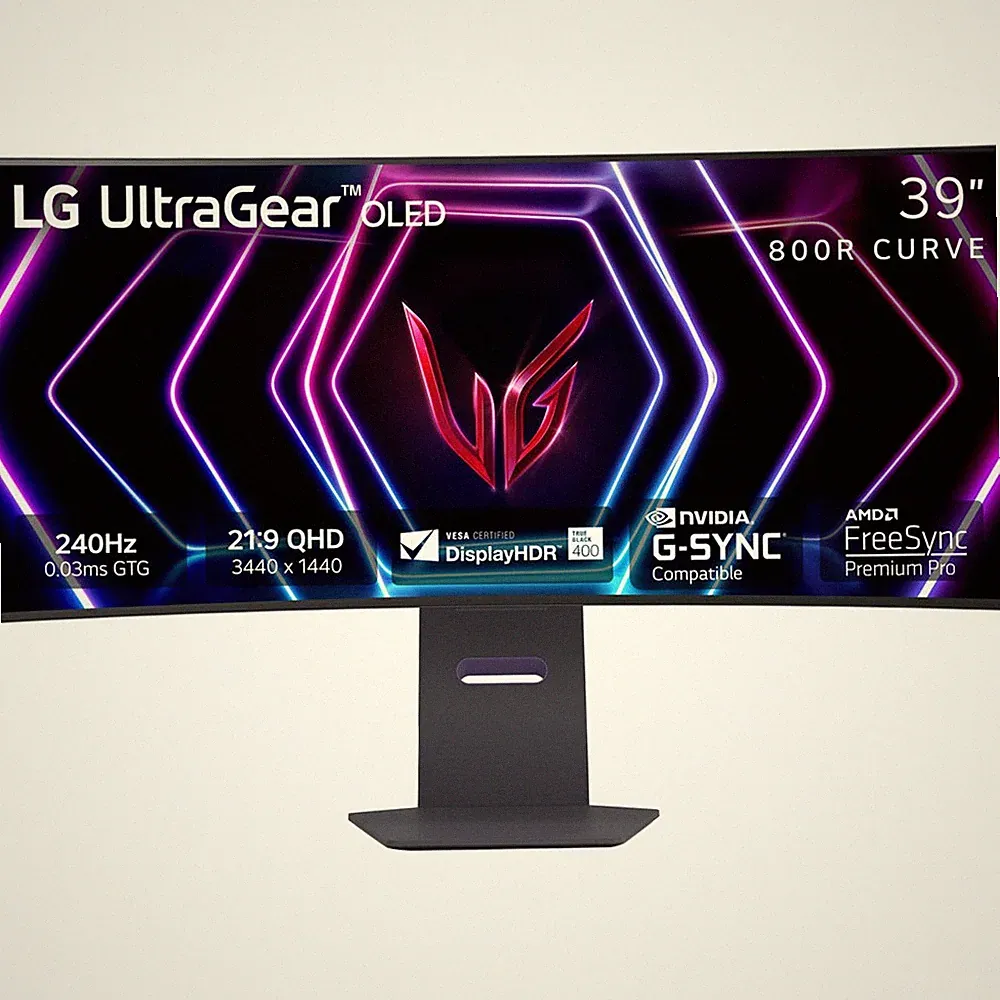 LG 39 inch UltraGear OLED G-Sync Compatible 800R Curved Gaming Monitor Open Box