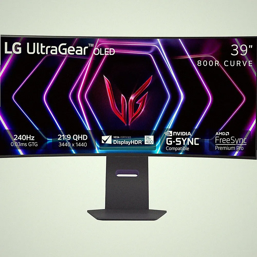 LG 39 inch UltraGear OLED G-Sync Compatible 800R Curved Gaming Monitor Open Box