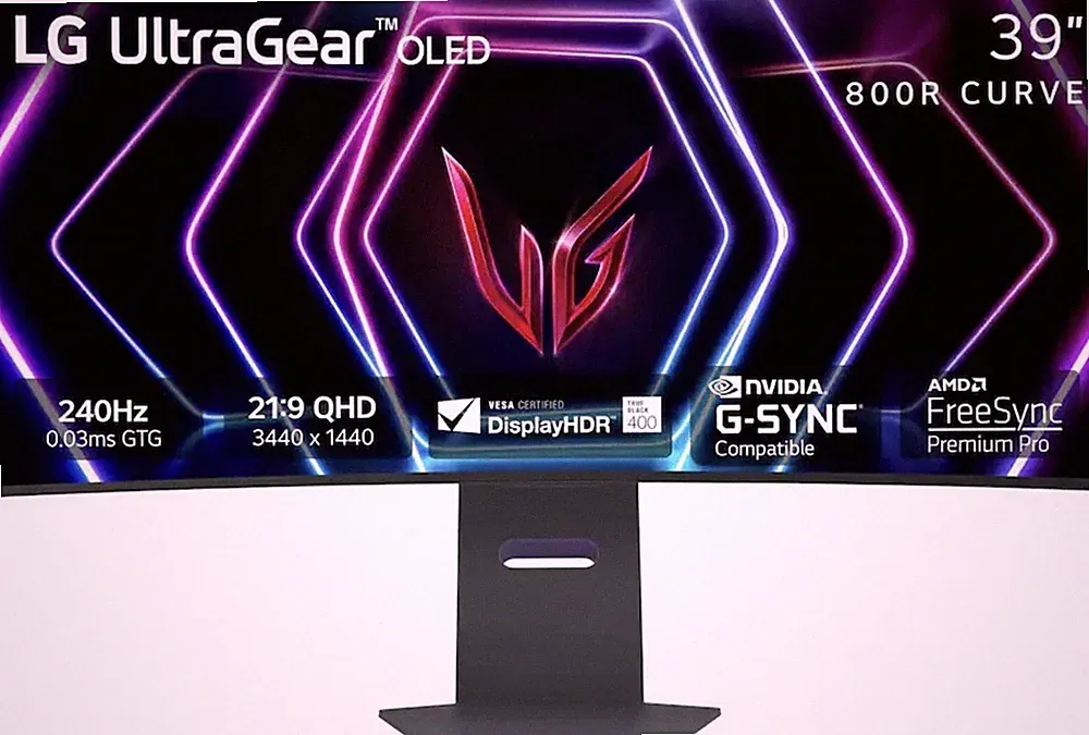 LG 39 inch UltraGear OLED G-Sync Compatible 800R Curved Gaming Monitor VG