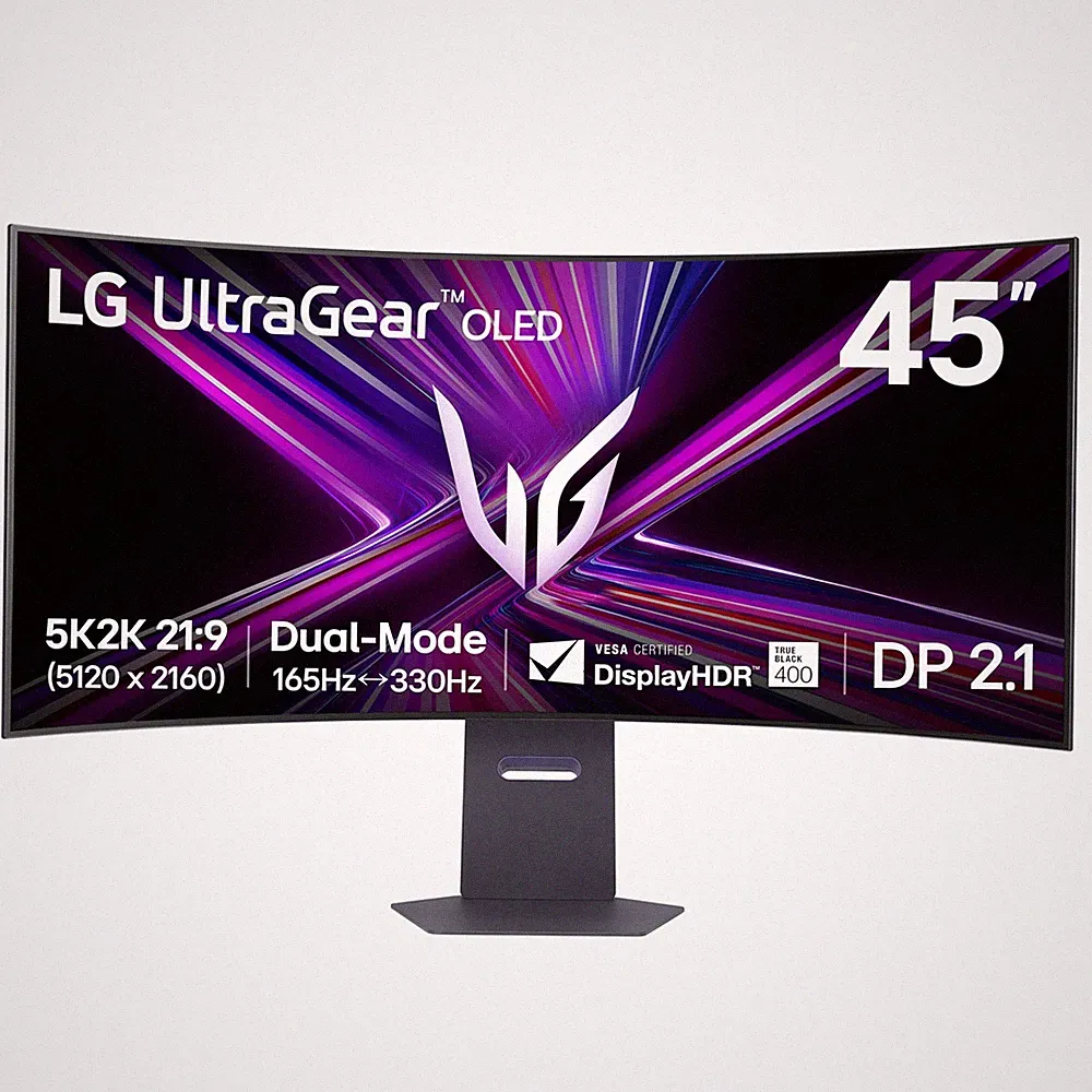 LG 45" UltraGear 5K2K WUHD OLED Curved Gaming Monitor 165Hz 0.03ms G-Sync