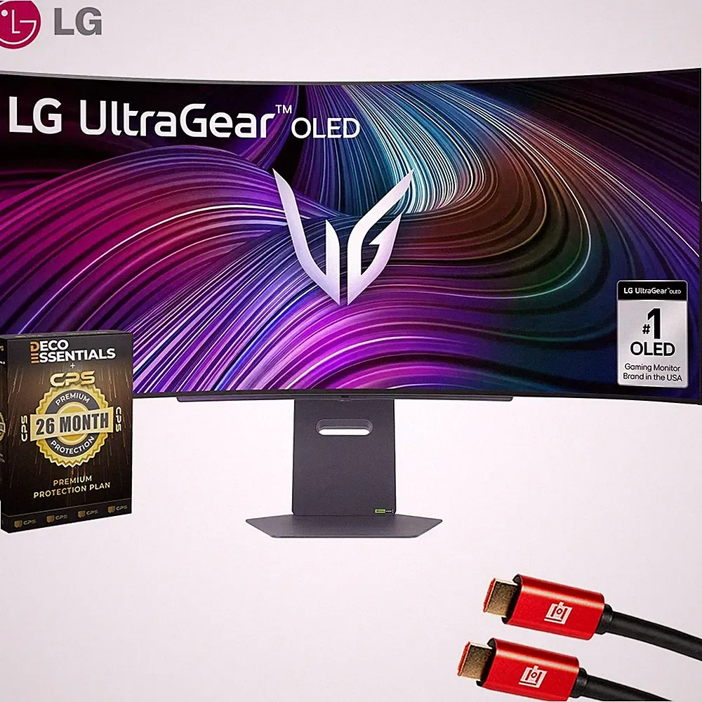 LG 45" UltraGear OLED WQHD Curved Gaming Monitor with 26 Month Protection Bundle