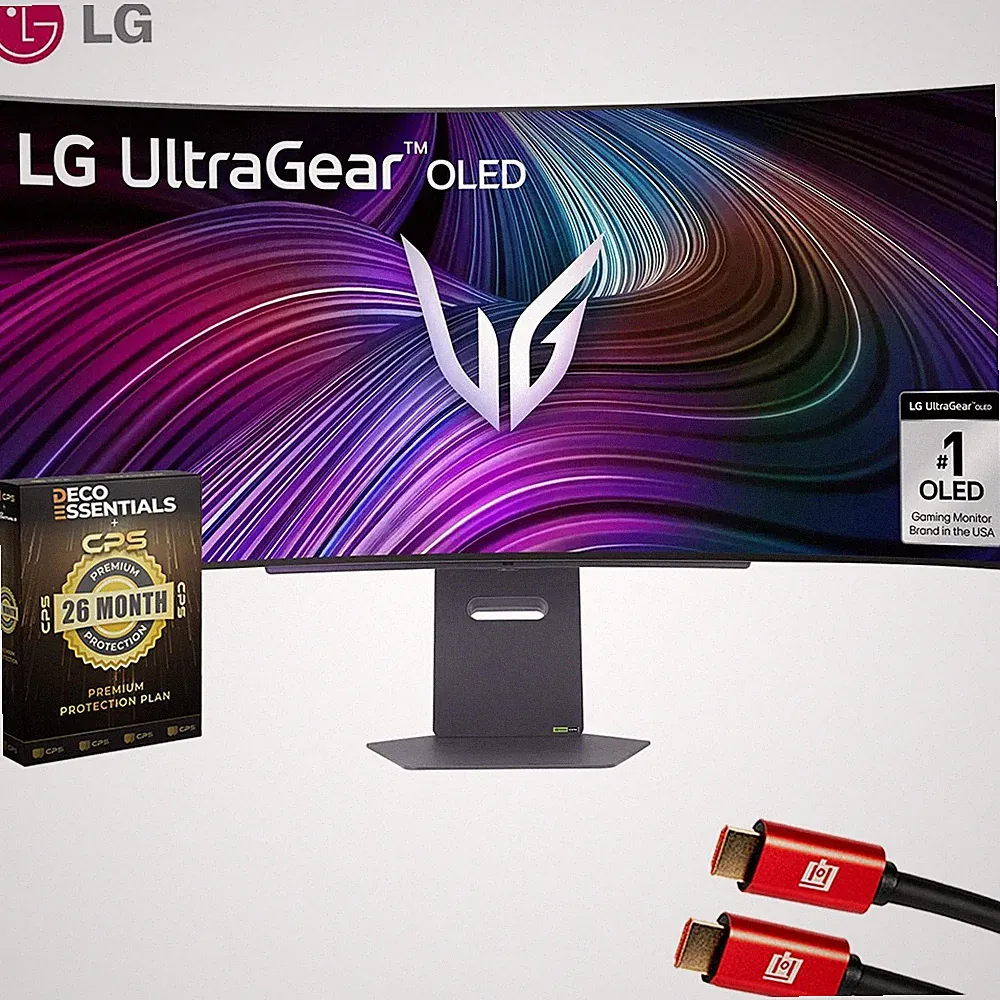 LG 45" UltraGear OLED WQHD Curved Gaming Monitor with 26 Month Protection Bundle