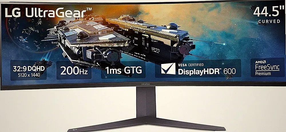 LG 45GR65DC-B UltraGear 45-Inch QHD 200Hz Curved Gaming Monitor
