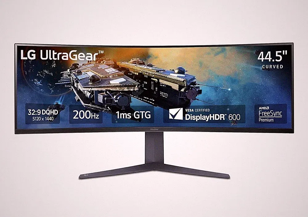LG 45GR65DCB Ultragear Curved Gaming Monitor 45Inch 32:9 QHD 200Hz 1ms UltraWide