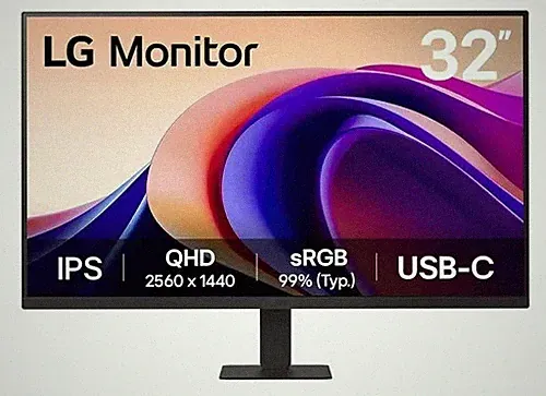LG QHD 32" Monitor 32QN600-B IPS w/ HDR 10 Compatibility Black