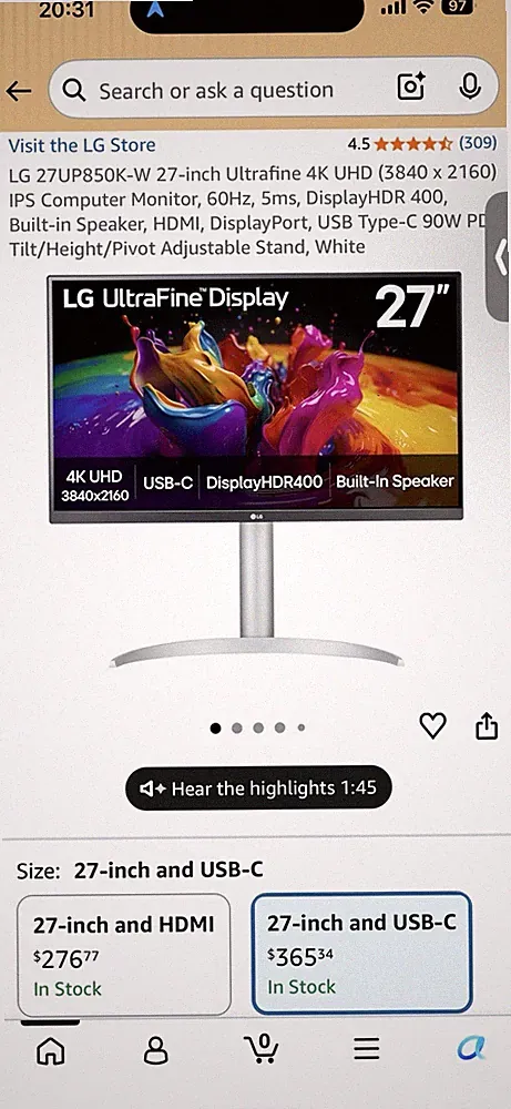 LG UltraFine 4K Monitor