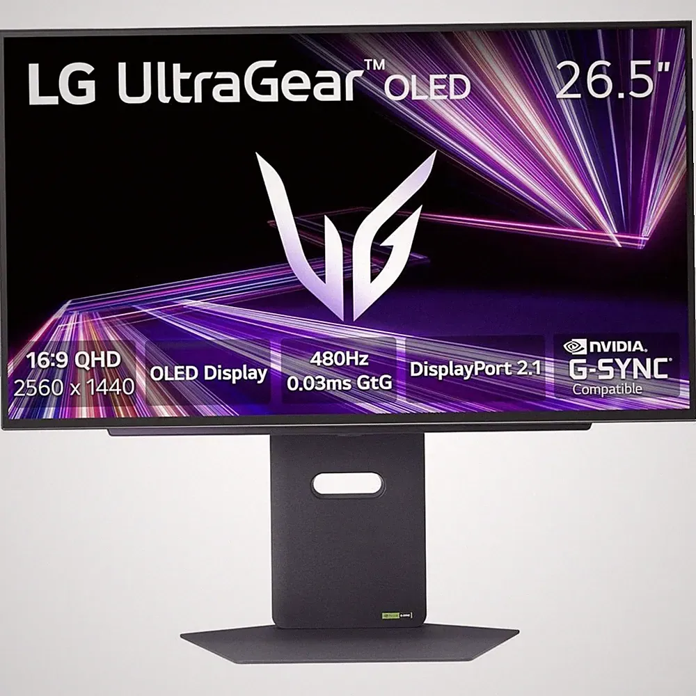 LG UltraGear 26.5" 2K QHD OLED 480 Hz Gaming Monitor FreeSync Premium Pro G-Sync
